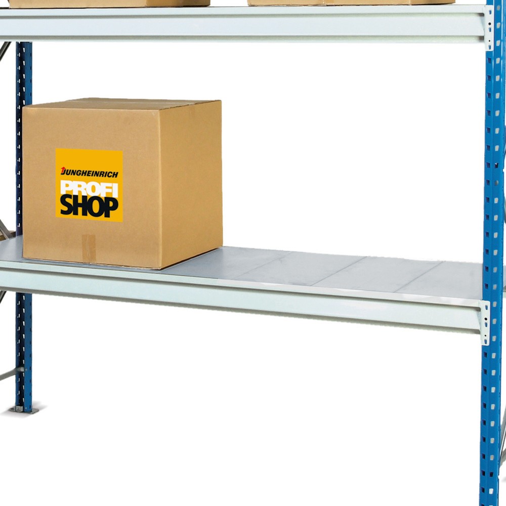 Produktabbildung: Fachboden für ManOrga Weitspannregal, mit Stahlpaneelen, FL bis 740 kg, BxT 2.700 x 1.000 mm
