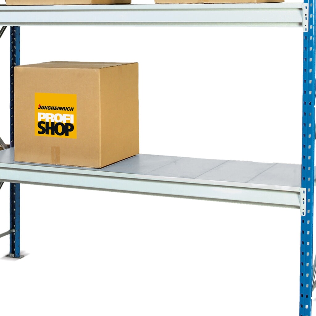 Produktabbildung: Fachboden für ManOrga Weitspannregal, mit Stahlpaneelen, FL bis 710 kg, BxT 2.250 x 600 mm