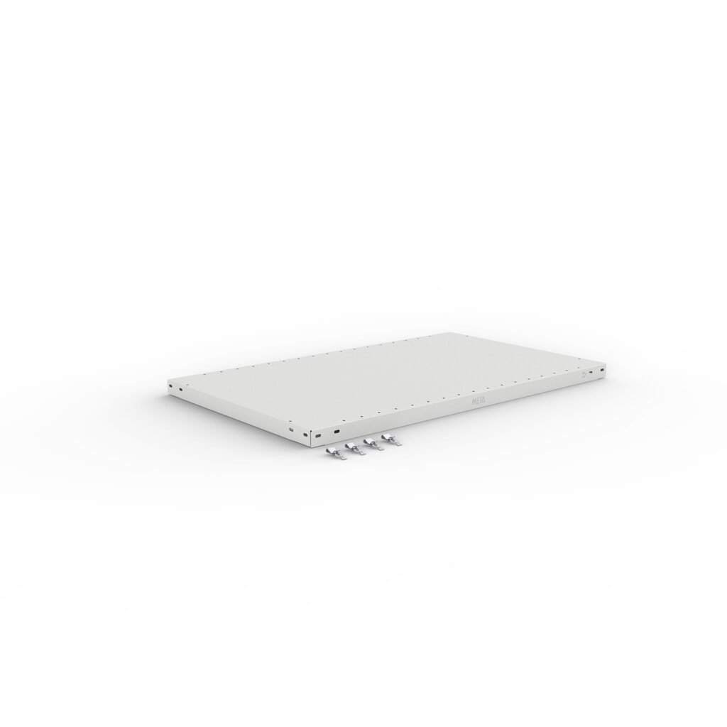 Fachboden für META Fachbodenregal Stecksystem, FL 150 kg, lichtgrau, BxT 1.000 x 600 mm Produktabbildung: Fachboden für META Fachbodenregal Stecksystem, FL 150 kg, lichtgrau, BxT 1.000 x 600 mm