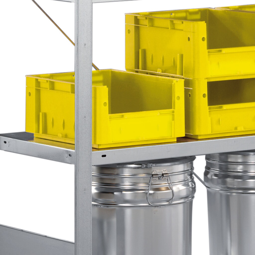 Fachboden für META Fachbodenregal Stecksystem, FL 230 kg, lichtgrau, BxT 1.000 x 400 mm Produktabbildung: Fachboden für META Fachbodenregal Stecksystem, FL 230 kg, lichtgrau, BxT 1.000 x 400 mm