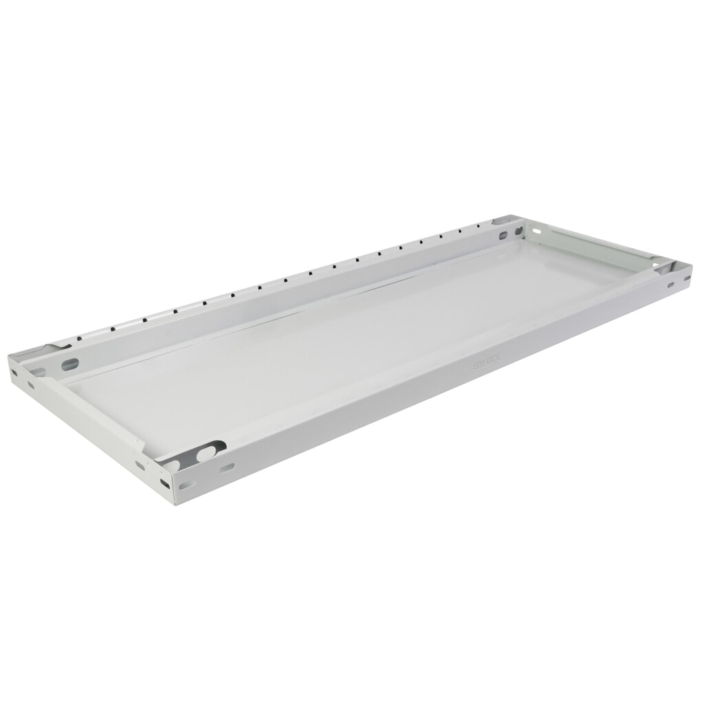 Fachboden MULTIplus330 für SCHULTE Fachbodenregal, Fachlast 330 kg, lichtgrau, BxT 1.000 x 400 mm Produktabbildung Nr. 2: Fachboden MULTIplus330 für SCHULTE Fachbodenregal, Fachlast 330 kg, lichtgrau, BxT 1.000 x 400 mm