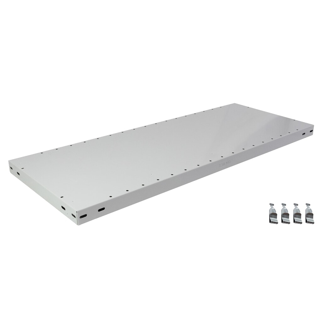 Fachboden MULTIplus330 für SCHULTE Fachbodenregal, Fachlast 330 kg, lichtgrau, BxT 1.000 x 500 mm Produktabbildung: Fachboden MULTIplus330 für SCHULTE Fachbodenregal, Fachlast 330 kg, lichtgrau, BxT 1.000 x 500 mm