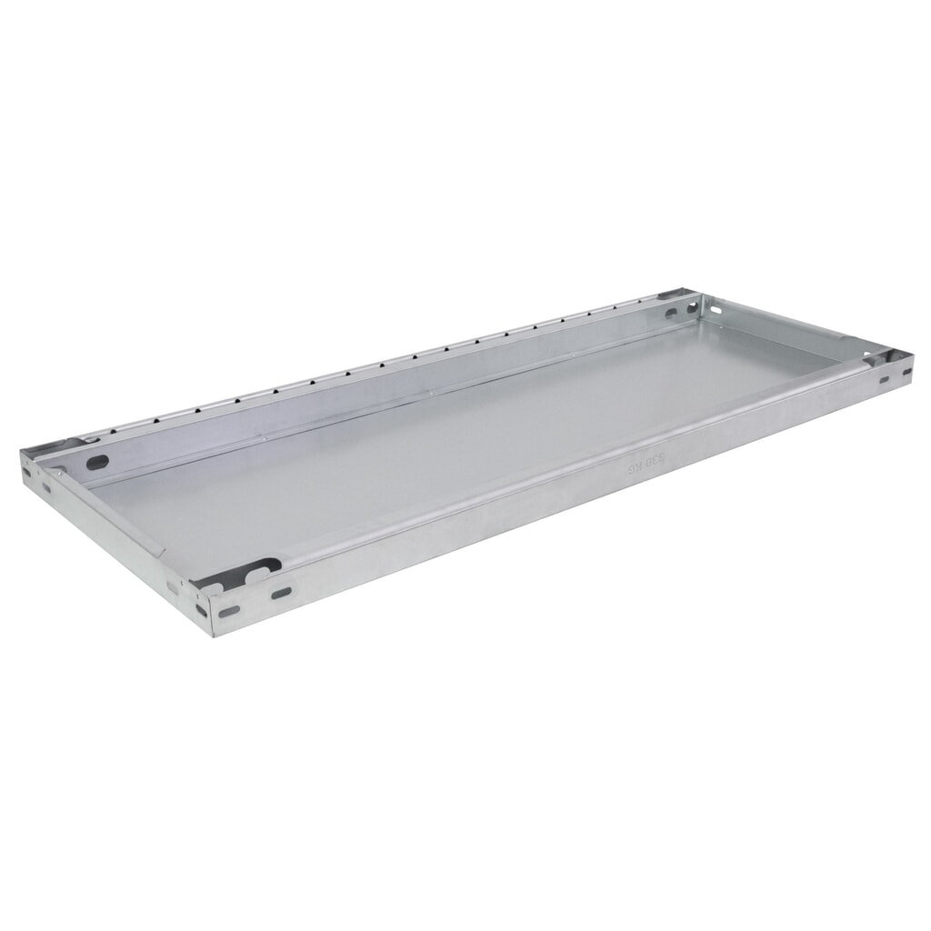 Fachboden, verzinkt, für SCHULTE Fachbodenregal Steckmontage, FL 330 kg, BxT 1.000 x 600 mm Produktabbildung Nr. 2: Fachboden, verzinkt, für SCHULTE Fachbodenregal Steckmontage, FL 330 kg, BxT 1.000 x 600 mm