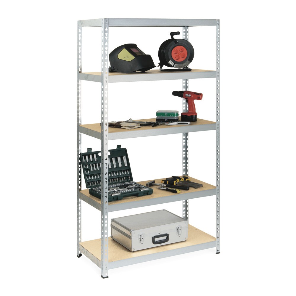 Produktabbildung: Fachbodenregal HEMMDAL, FL 175 kg, verzinkt, HxBxT 1.800 x 920 x 460 mm