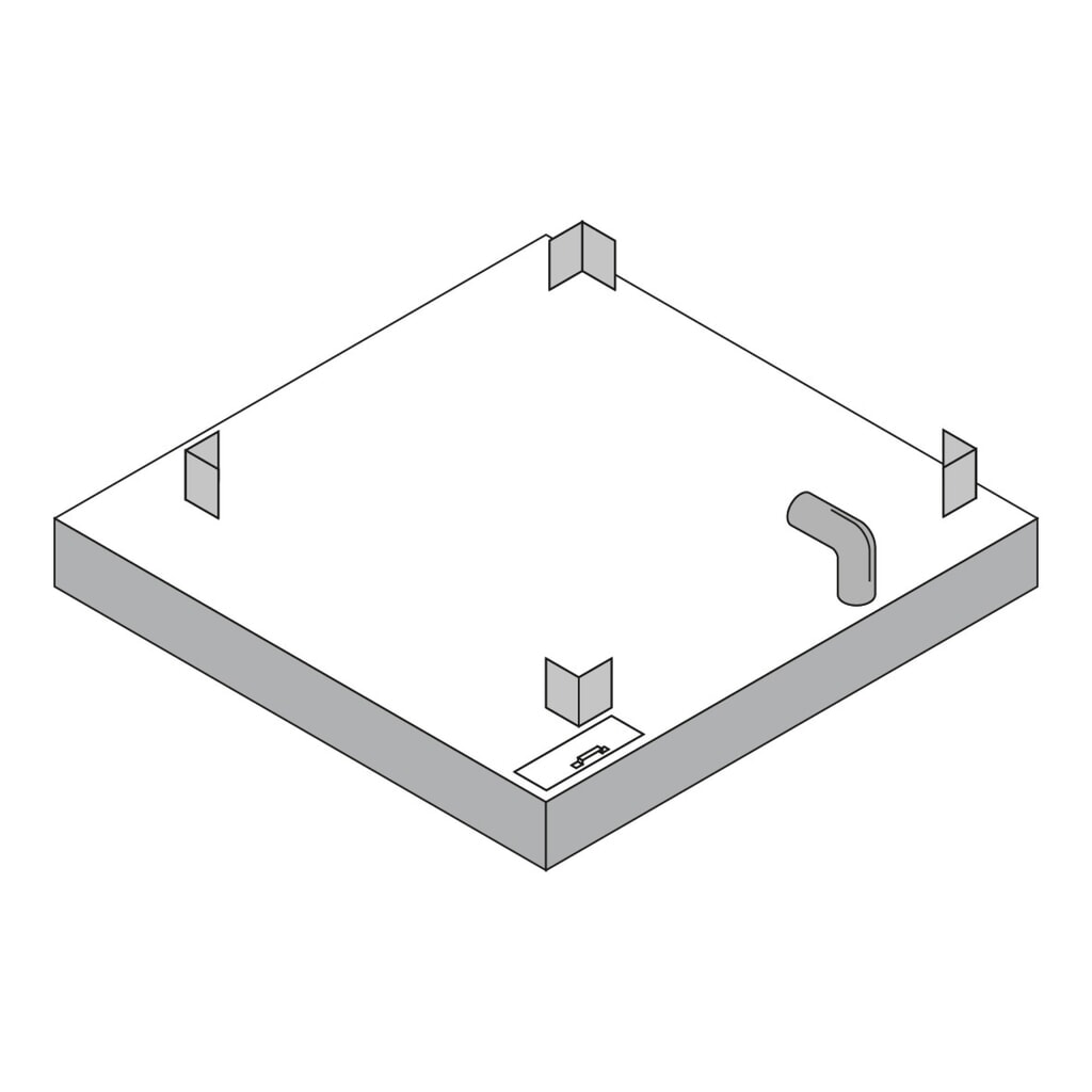 Produktabbildung: Fäkalien- und Abwassertank, 433 l Fassungsvermögen, 1.500 x 1.500 x 280 für FLADAFI® Toilettenbox