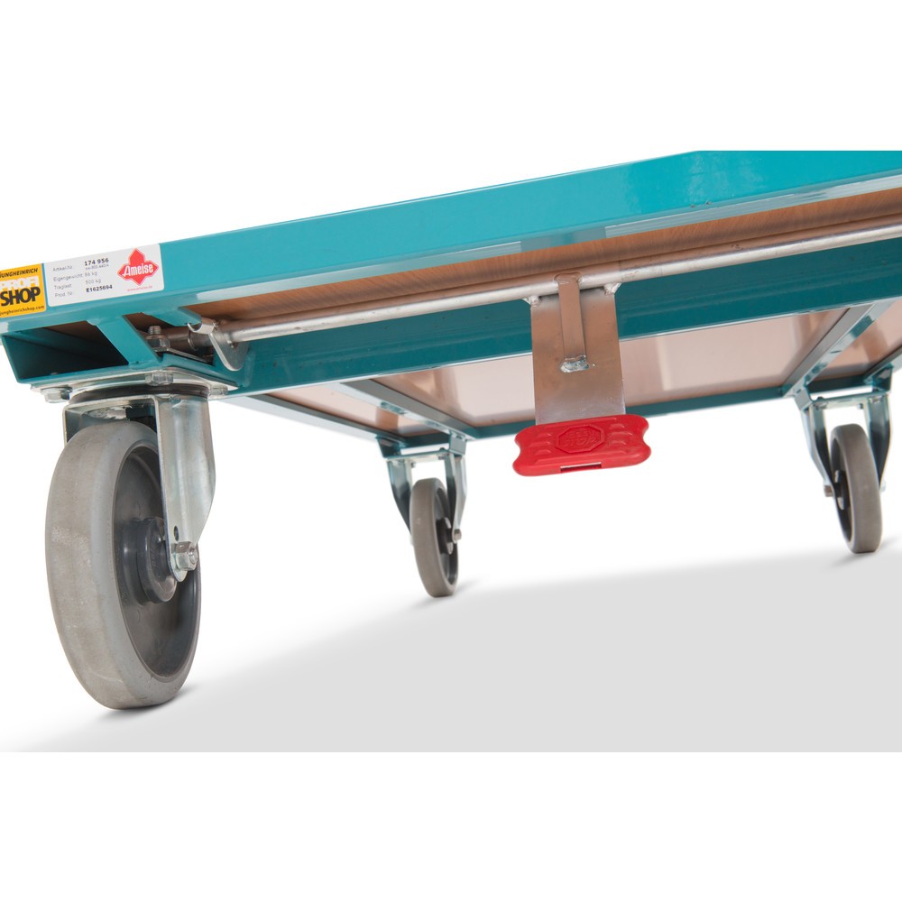 Produktabbildung Nr. 2: Plattformwagen Ameise®, mit Schiebebügel, Ladefläche BxT 700 x 1.030 mm, mit Zentralbremse