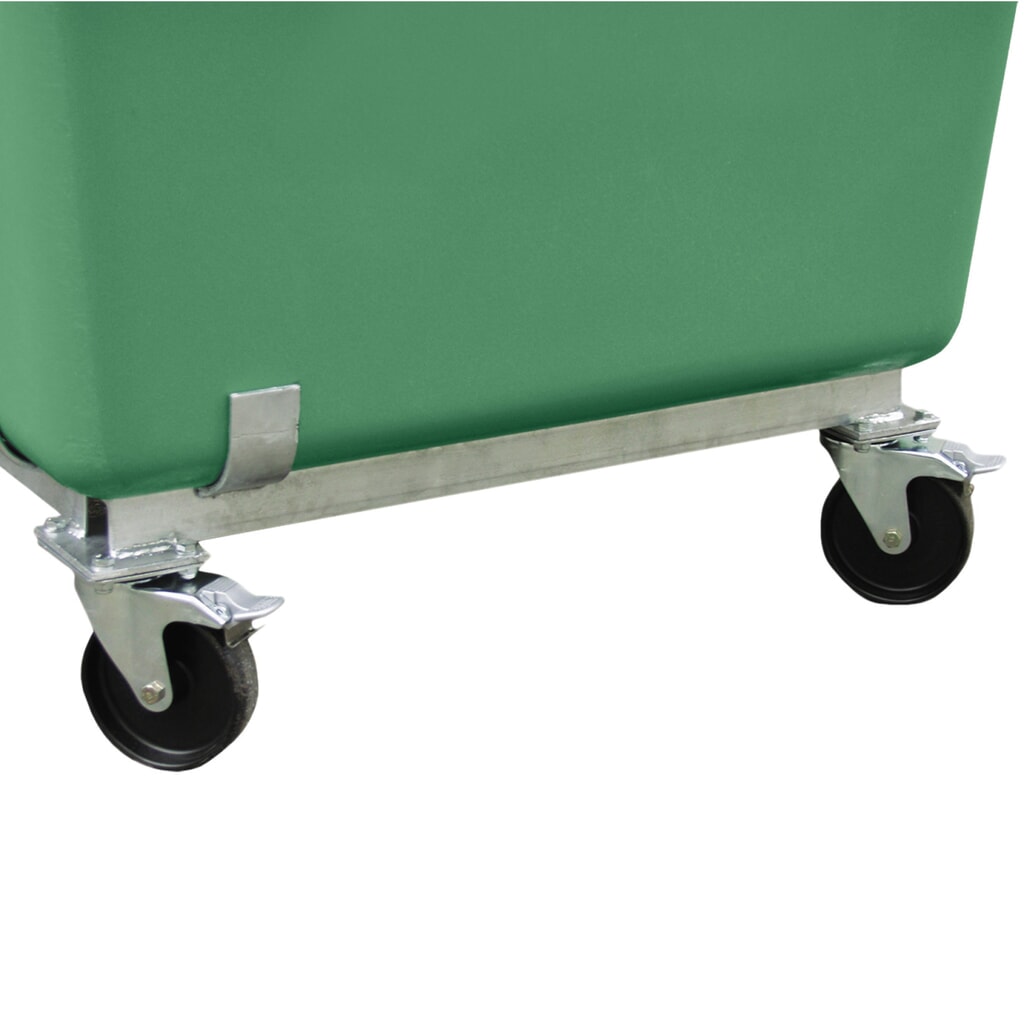 Fahrgestell für CEMO Rechteckbehälter aus GFK, 200 Liter, Höhe 600 mm Produktabbildung: Fahrgestell für CEMO Rechteckbehälter aus GFK, 200 Liter, Höhe 600 mm
