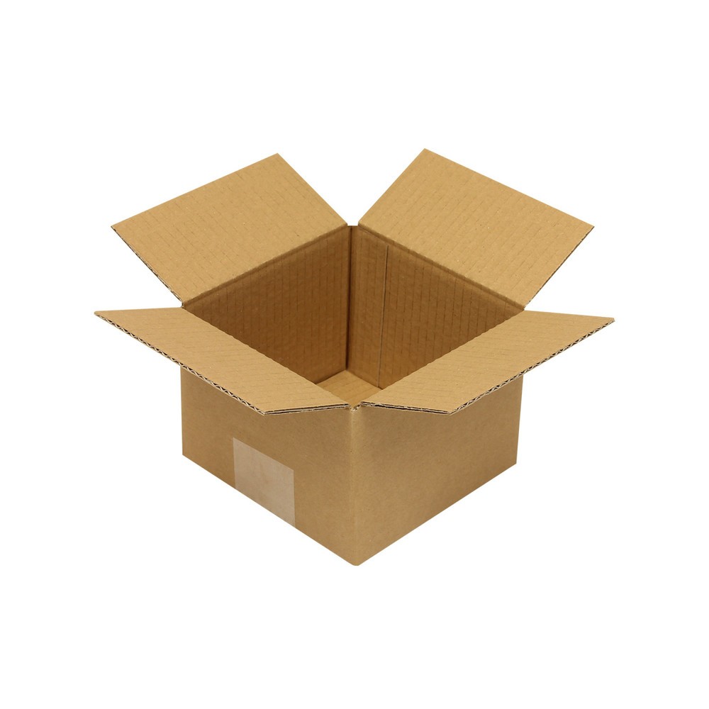Produktabbildung: Faltkarton 1-wellig, 140 x 140 x 100 mm (Innenmaß), Qualität 1.10