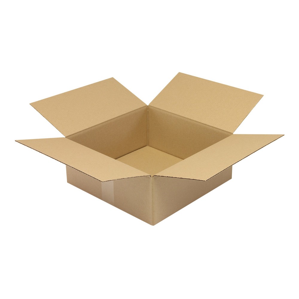 Produktabbildung: Faltkarton 1-wellig, 350 x 350 x 140 mm (Innenmaß), Qualität 1.20 B