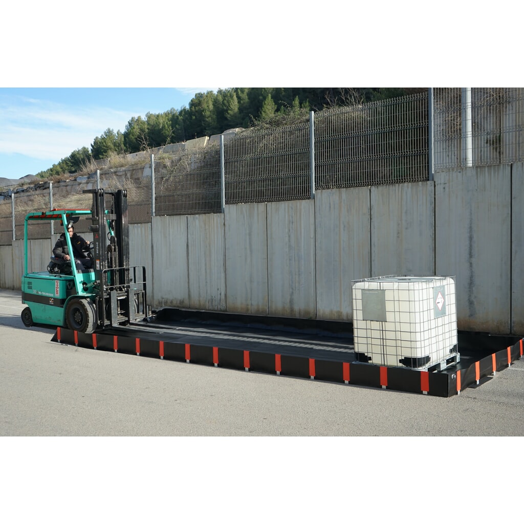 Faltwanne aus PVC, für 1x 20'-ISO-Container, Kapazität 4.375 l Produktabbildung Nr. 2: Faltwanne aus PVC, für 1x 20'-ISO-Container, Kapazität 4.375 l