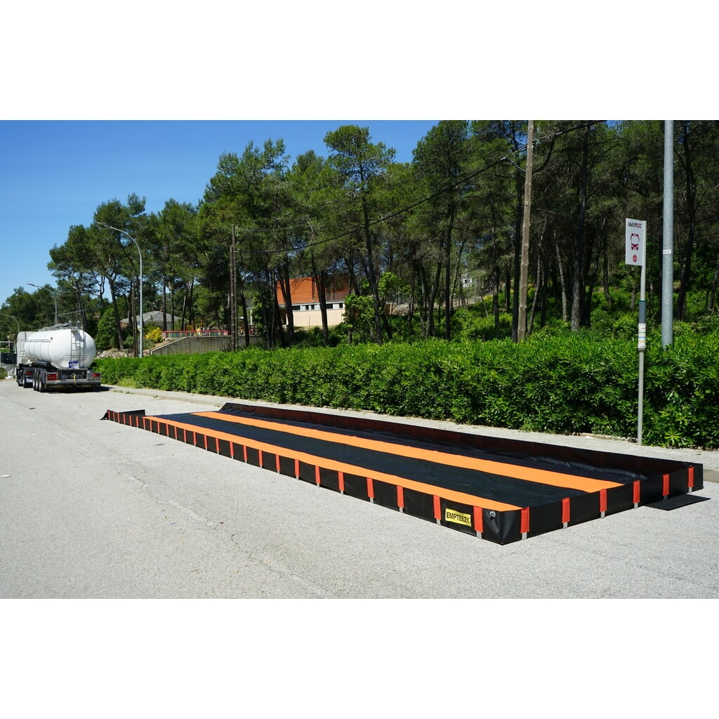 Produktabbildung: Faltwanne aus PVC, für 1x 40'-ISO-Container, Kapazität 9.750 l