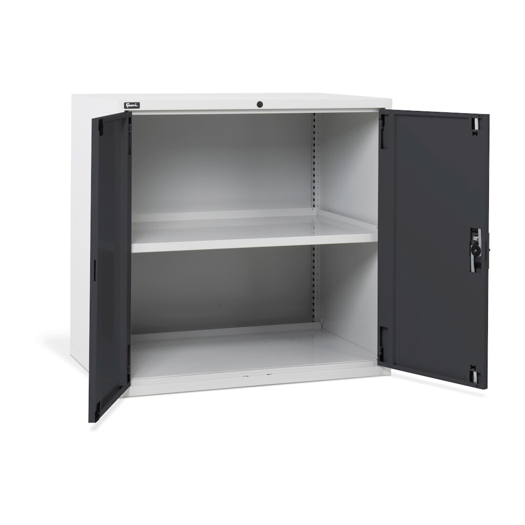 Produktabbildung: Fami MASTER Schrank mit Flügeltüren, HxBxT 1.000 x 1.020 x 726 mm, lichtgrau, anthrazit