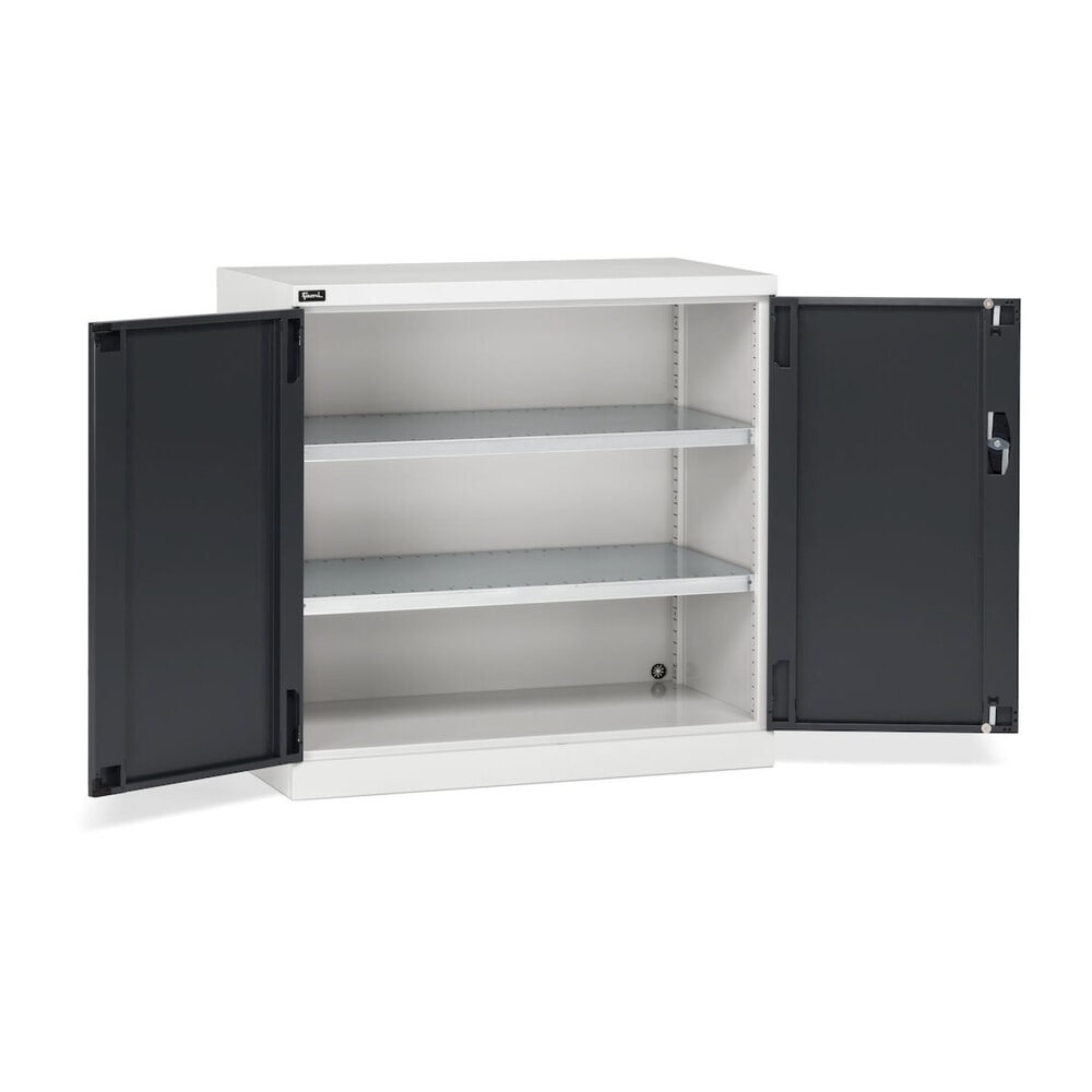 Produktabbildung Nr. 3: Fami PERFOM Flügeltürschrank, 2 Fachböden, HxBxT 1.000 x 1.023 x 555 mm, lichtgrau, anthrazit