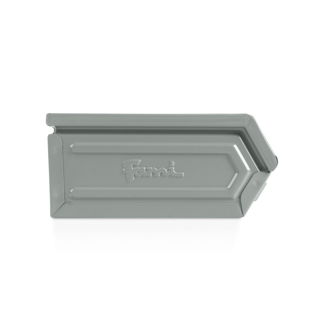 Fami Sichtlagerkasten, HxBxT 95 x 75 x 160 mm, Stahlblech, fehgrau, 20 Stk/VE Produktabbildung Nr. 2: Fami Sichtlagerkasten, HxBxT 95 x 75 x 160 mm, Stahlblech, fehgrau, 20 Stk/VE