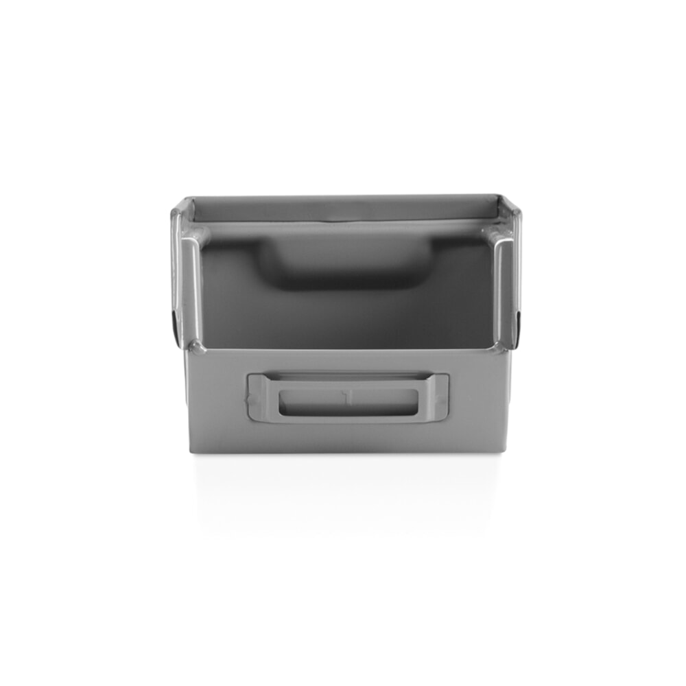 Fami Sichtlagerkasten, HxBxT 95 x 75 x 160 mm, Stahlblech, fehgrau, 20 Stk/VE Produktabbildung Nr. 3: Fami Sichtlagerkasten, HxBxT 95 x 75 x 160 mm, Stahlblech, fehgrau, 20 Stk/VE