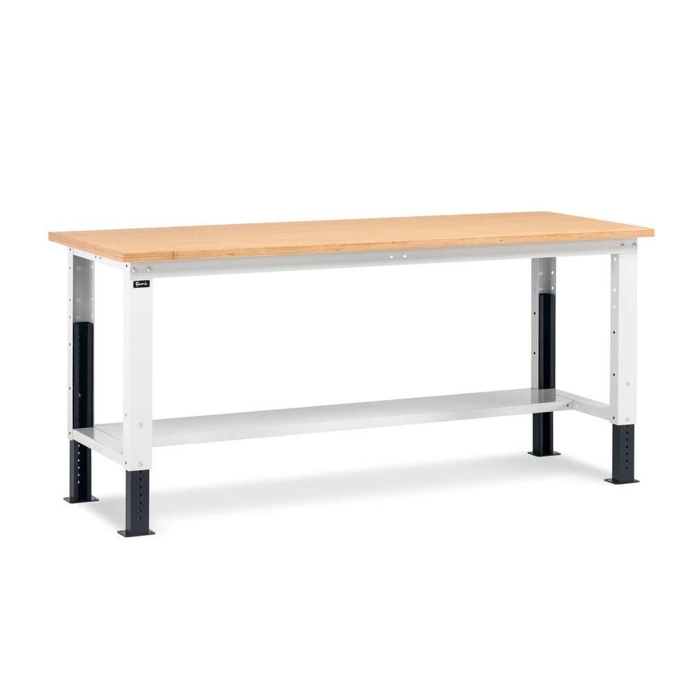 Produktabbildung: Fami Werkbank, höhenverstellbar, TK 1.000 kg, HxBxT 740-1.110 x 2.000 x 750 mm, RAL 7035 lichtgrau / RAL 7016 anthrazitgrau