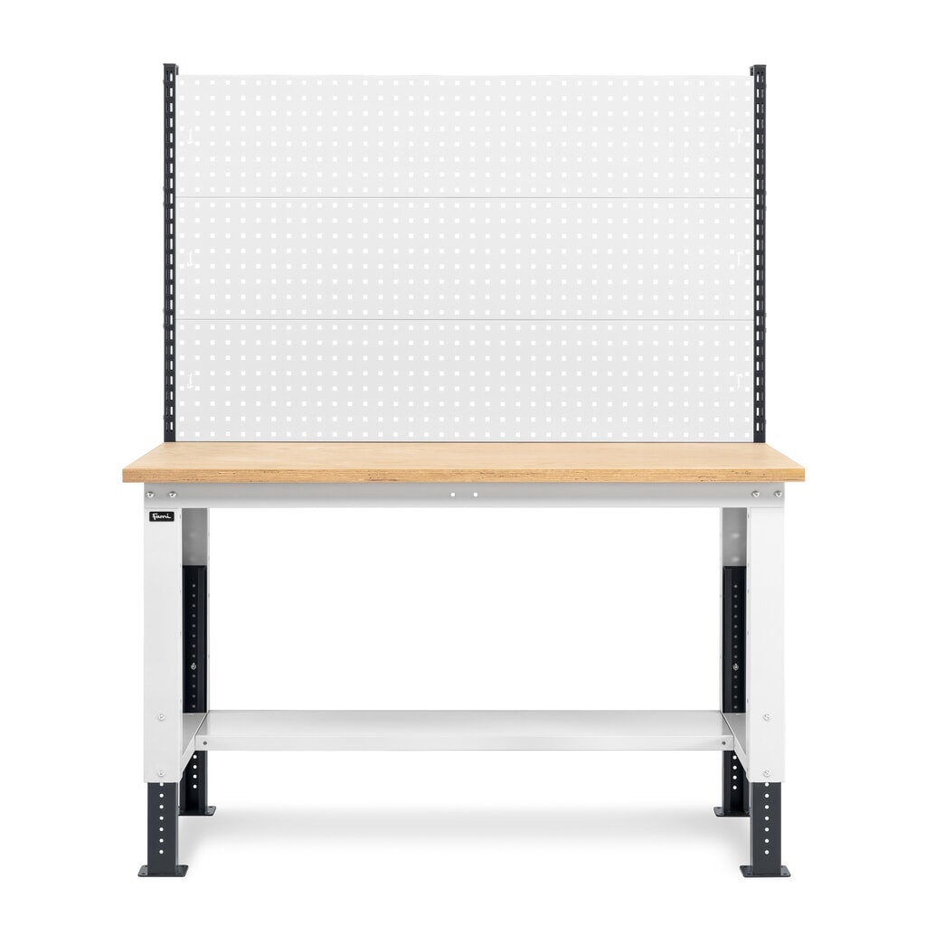 Produktabbildung Nr. 3: Fami Werkbank, höhenverstellbar u. mit Multifunktionswand, TK 1.000 kg, HxBxT 740-1.110 x 1.500 x 750 mm, RAL 7035 lichtgrau / RAL 7016 anthrazitgrau