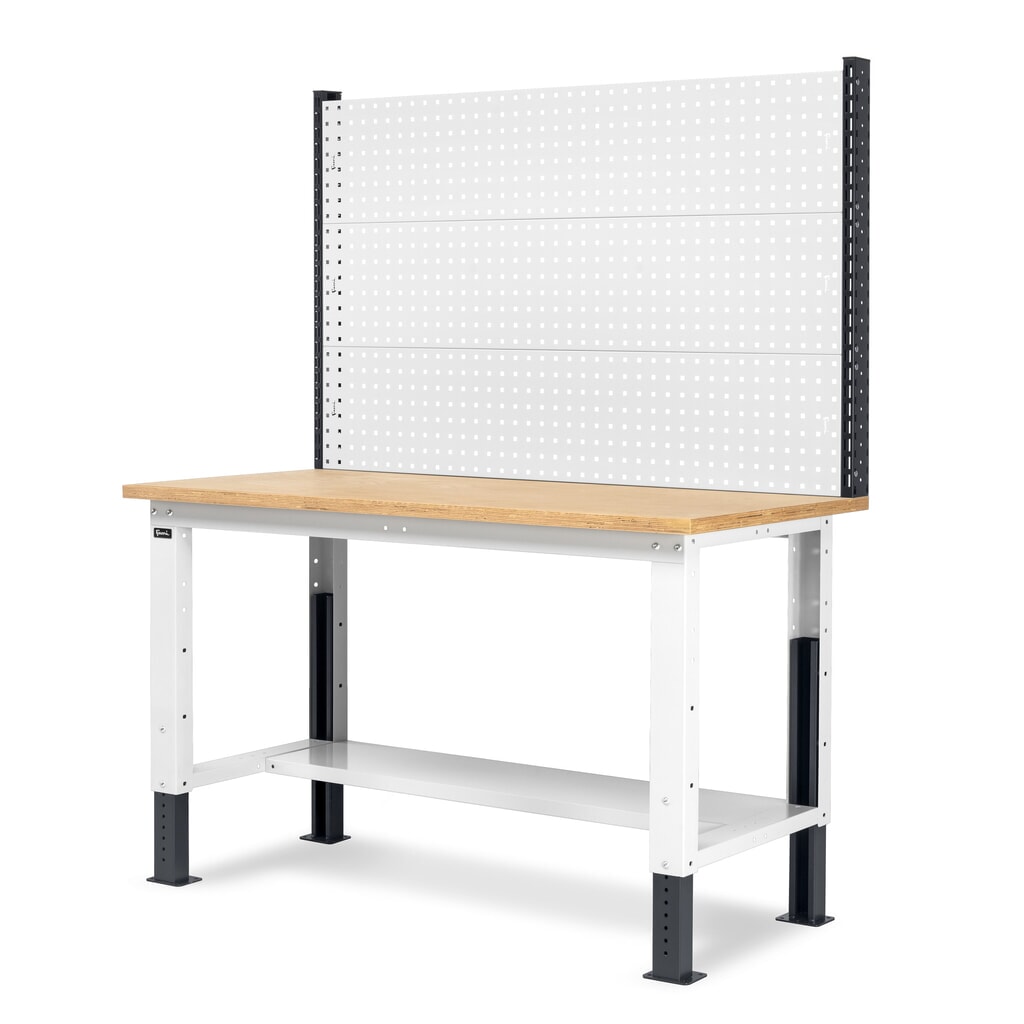 Produktabbildung Nr. 4: Fami Werkbank, höhenverstellbar u. mit Multifunktionswand, TK 1.000 kg, HxBxT 740-1.110 x 1.500 x 750 mm, RAL 7035 lichtgrau / RAL 7016 anthrazitgrau
