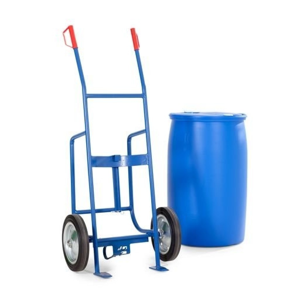 Produktabbildung: Fasskarre FKH, für 1x 200-/220-Liter-Fass, Vollgummi-Bereifung, elektrisch leitfähig