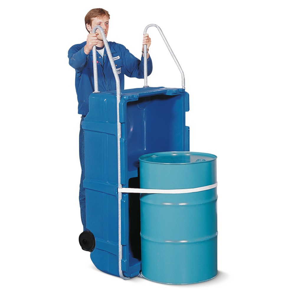 Produktabbildung: Fasskarre mit integrierter Auffangwanne, für 1x 200 Liter