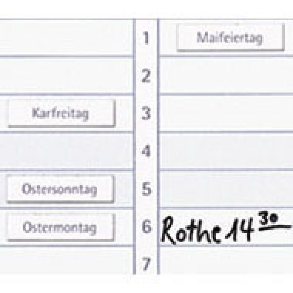 Produktabbildung: Feiertagsschilder für FRANKEN Jahreskalender JetKalender