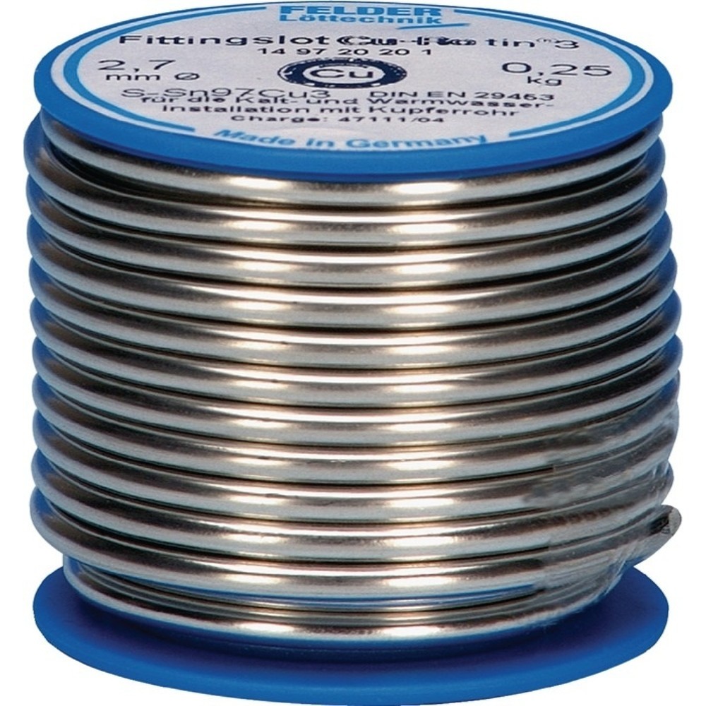 Produktabbildung: FELDER Fittingslot Cu-Rotin®3, 250 g, 2,7 mm, S-Sn97Cu3