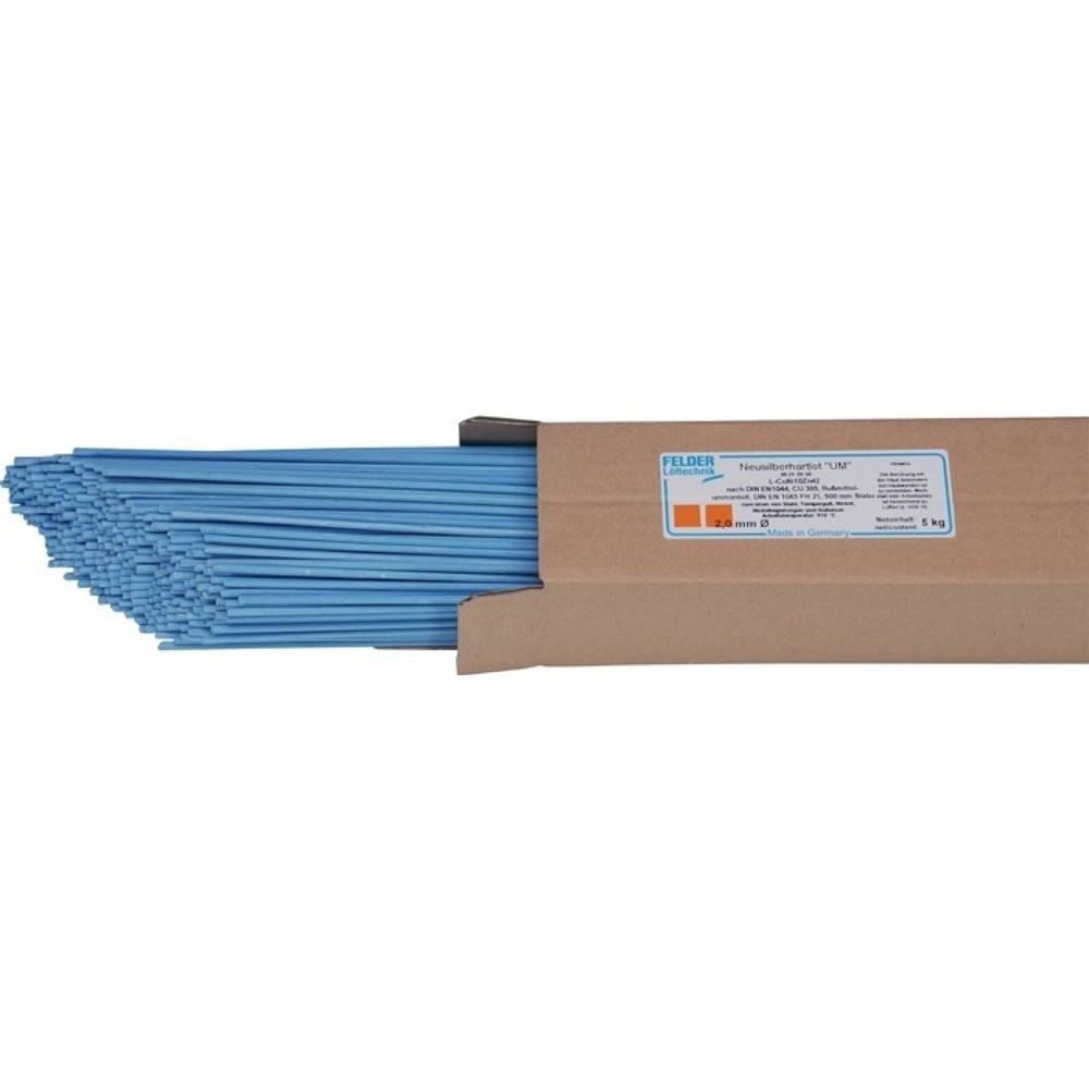 Produktabbildung: FELDER Neusilberhartlot UM, L-Cu Ni Zn 42, D2xL500mm, 5 St.