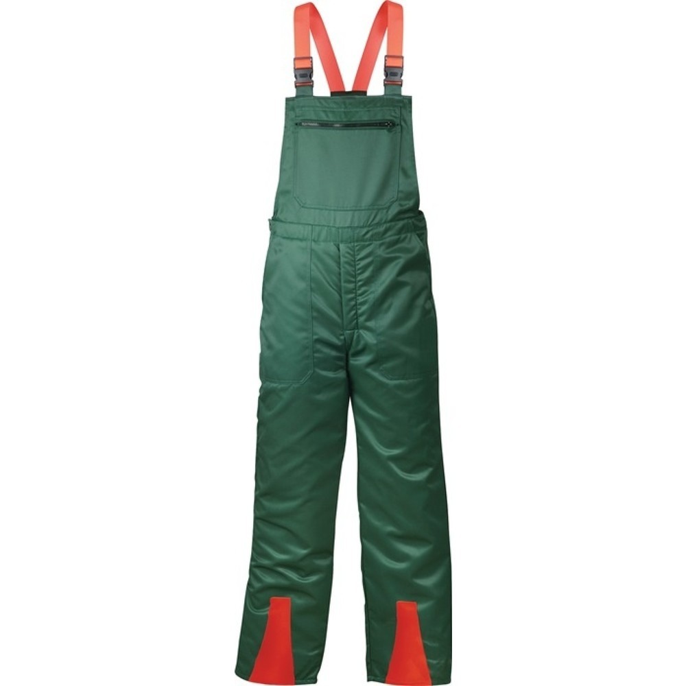 Produktabbildung: FELDTMANN Schnittschutzlatzhose FICHTE, grün/orange abgesetzt, Größe 50