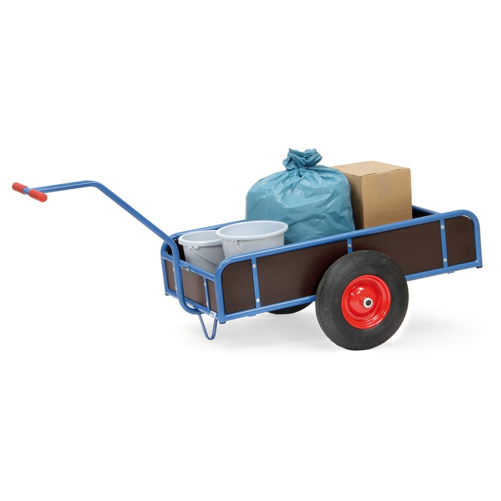 Produktabbildung Nr. 2: fetra® 1-achsiger Handwagen, geschlossene Wände, Vollgummiräder, Ladefläche 795 x 445 mm