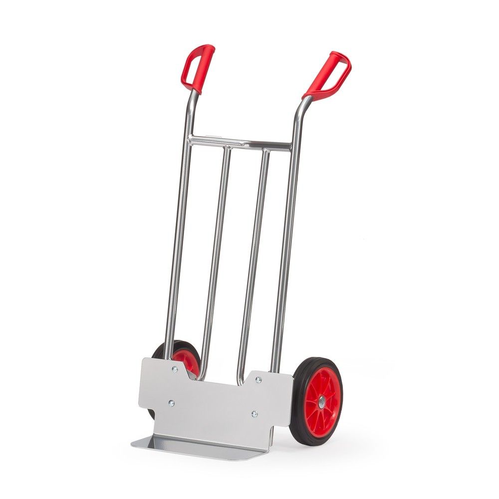 Produktabbildung: fetra® Alu-Stapelkarre, Tragkraft 150 kg, Schaufel BxT 400 x 150 mm, Vollgummi-Bereifung