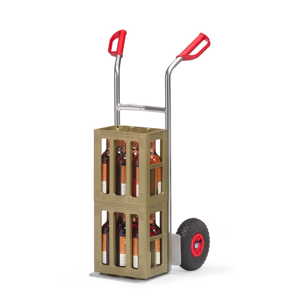 Produktabbildung Nr. 2: fetra® Alu-Stapelkarre, Tragkraft 150 kg, Schaufel BxT 320 x 250 mm, Luft-Bereifung
