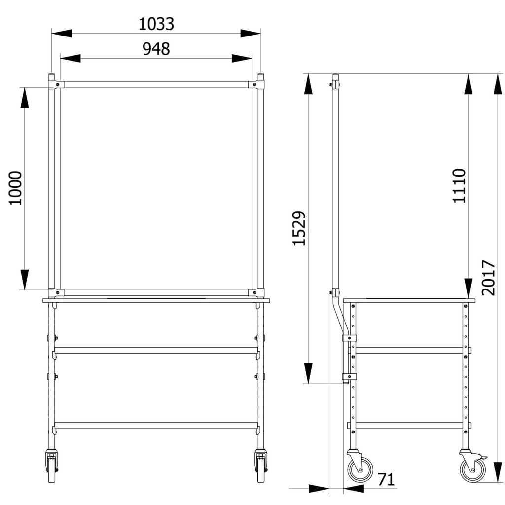 Produktabbildung Nr. 4: fetra® Anbausatz Infektionsschutzrahmen