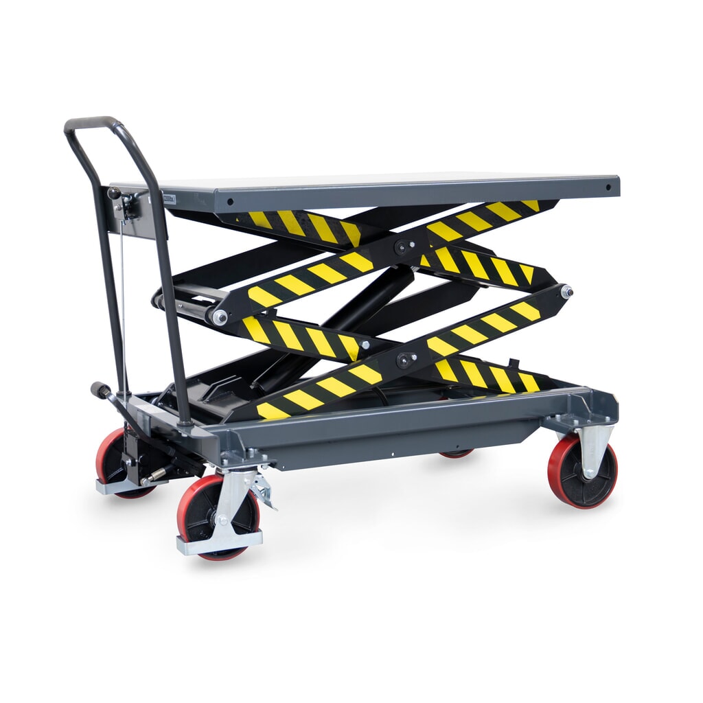 Produktabbildung: fetra® Doppelscheren-Hubtischwagen, Ladefläche 1.200 x 800 mm, Tragkraft 1.000 kg