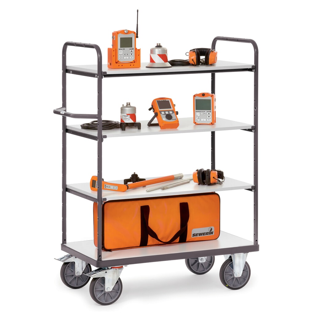 Produktabbildung Nr. 3: fetra® ESD-Etagenwagen, mit Holzböden, 4 Ladeflächen à 500 x 850 mm, Höhe 1.511 mm