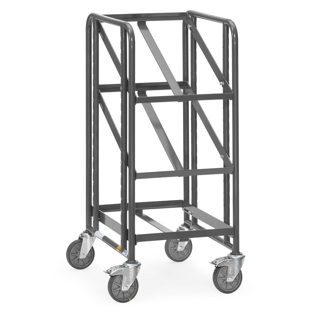 Produktabbildung: fetra® ESD-Eurokasten-Etagenwagen, TK 250 kg, 3 Ladeflächen à 410 x 610 mm, ohne Böden