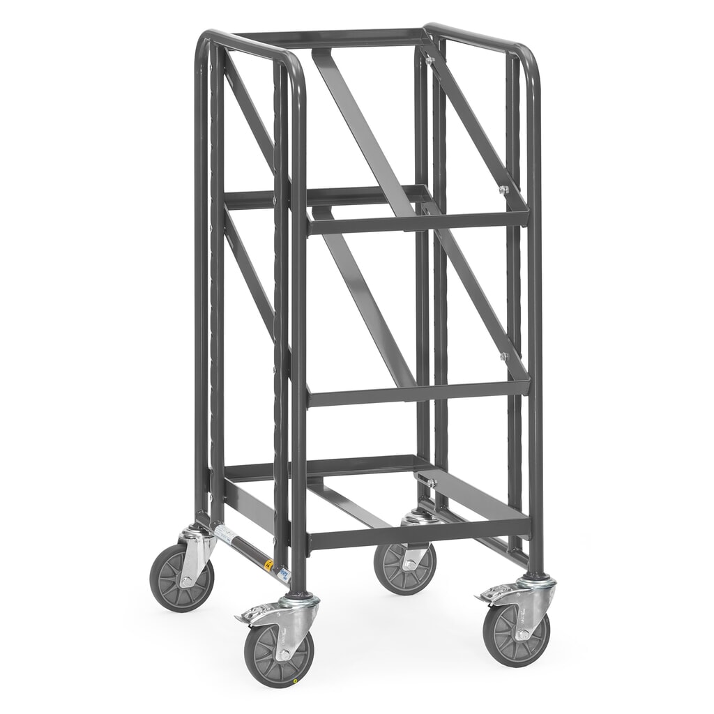 Produktabbildung Nr. 1: fetra® ESD-Eurokasten-Etagenwagen, TK 250 kg, 3 Ladeflächen à 410 x 610 mm, ohne Böden