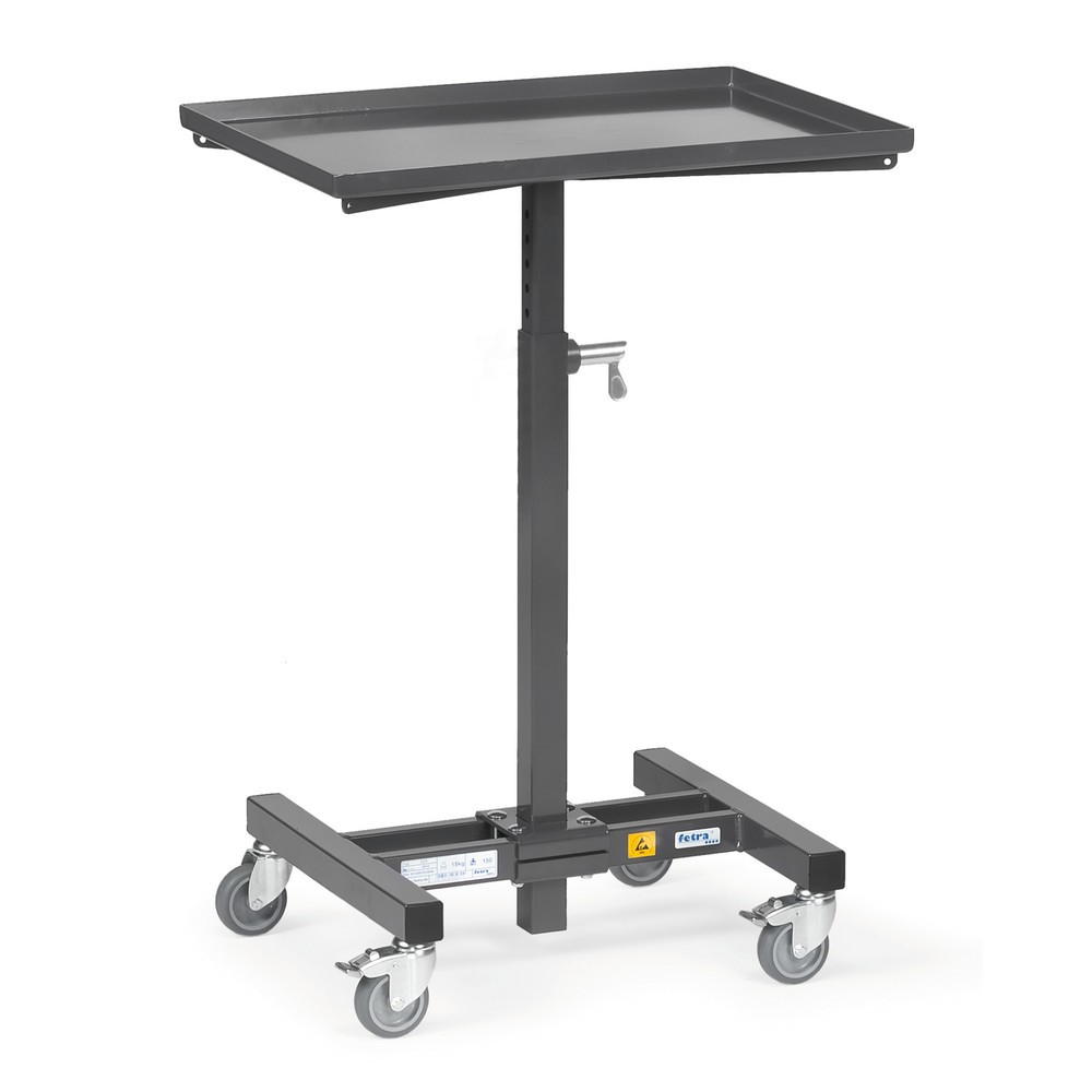 Produktabbildung: fetra® ESD-Materialständer, höhenverstell- nicht neigbar, Höhe 720-995 mm