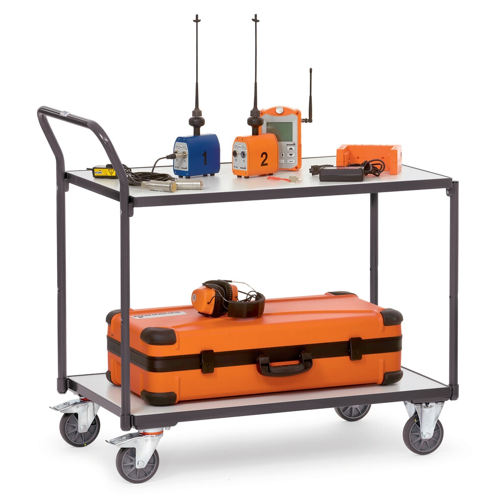 fetra® ESD-Tischwagen, TK 300 kg, 2 Ladeflächen à 500 x 850 mm Produktabbildung Nr. 3: fetra® ESD-Tischwagen, TK 300 kg, 2 Ladeflächen à 500 x 850 mm