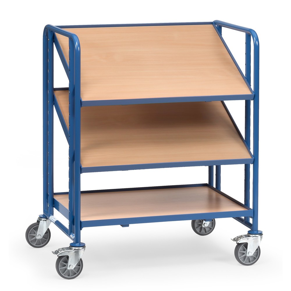 Produktabbildung: fetra® Eurokasten-Etagenwagen, mit Böden, TK 250 kg, 3 Etagen à 820 x 610 mm