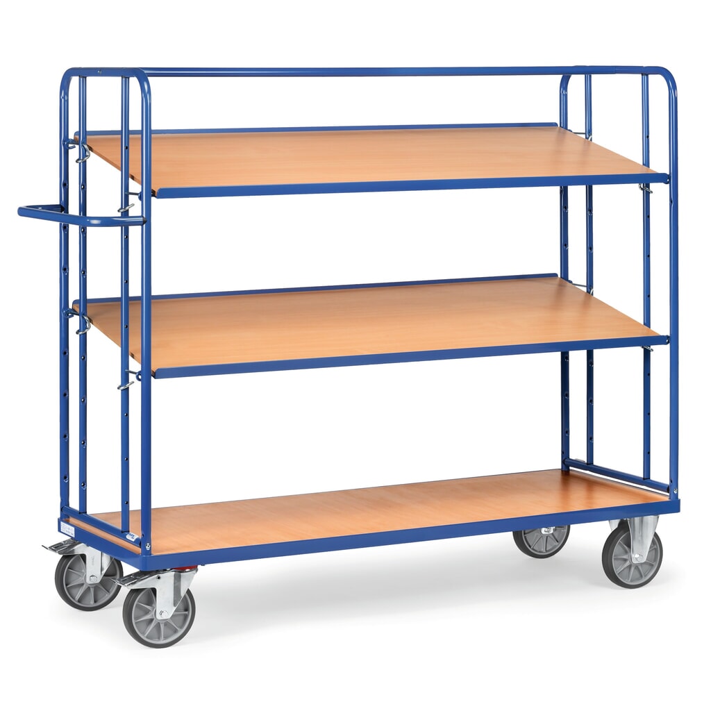 Produktabbildung Nr. 1: fetra® Eurokasten-Etagenwagen, TK 500 kg, 3 Etagen à 1.250 x 610 mm
