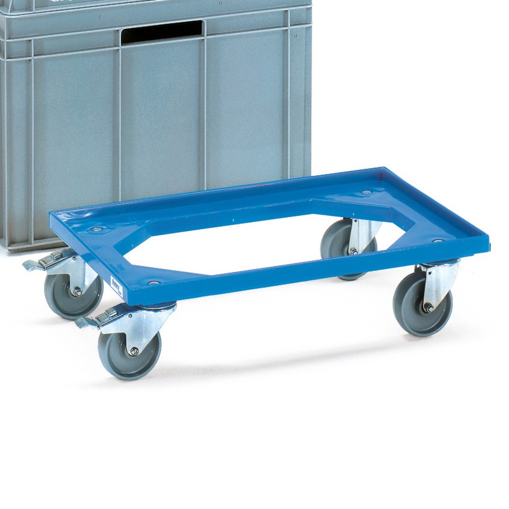 Produktabbildung: fetra® Eurokasten-Roller  aus Kunststoff, TK 250 kg, BxT 610 x 410 mm