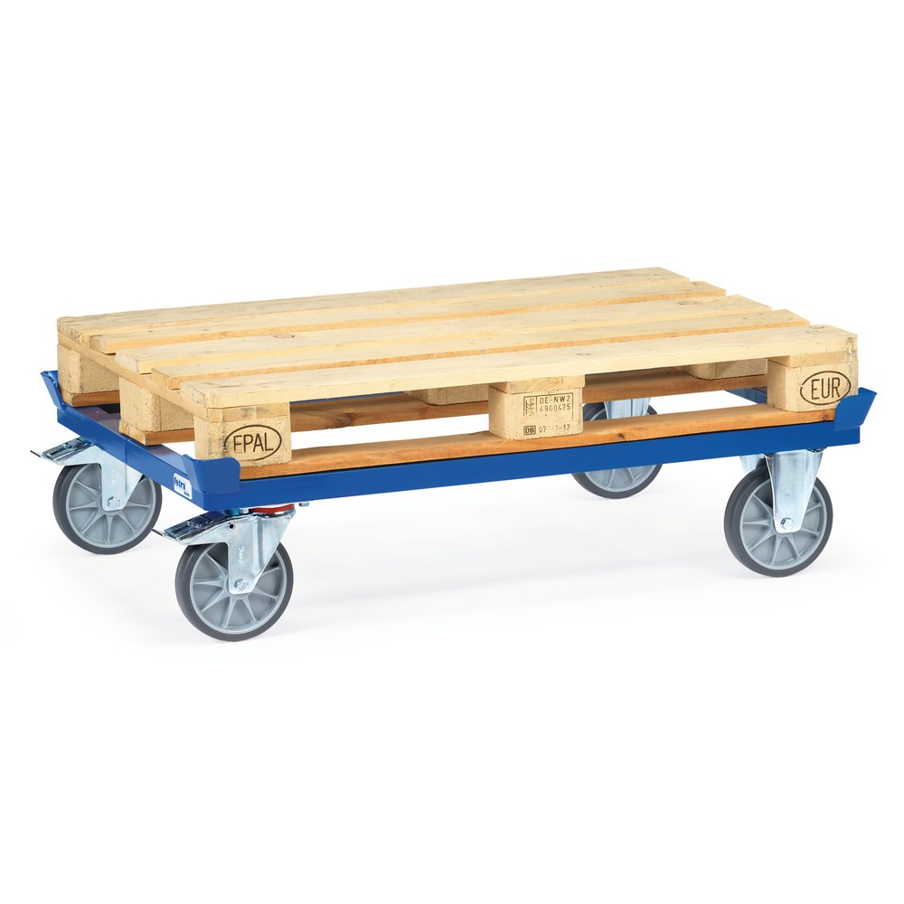 Produktabbildung Nr. 4: fetra® Fahrgestell mit Fangecken, TK 750 kg, für Paletten 800 x 600 mm, TPE-Bereifung