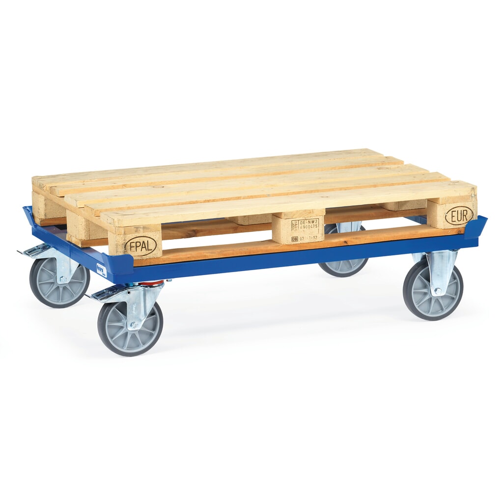 fetra® Fahrgestell mit Fangecken, TK 750 kg, für Paletten 1.200 x 800 mm, TPE-Bereifung Produktabbildung Nr. 4: fetra® Fahrgestell mit Fangecken, TK 750 kg, für Paletten 1.200 x 800 mm, TPE-Bereifung