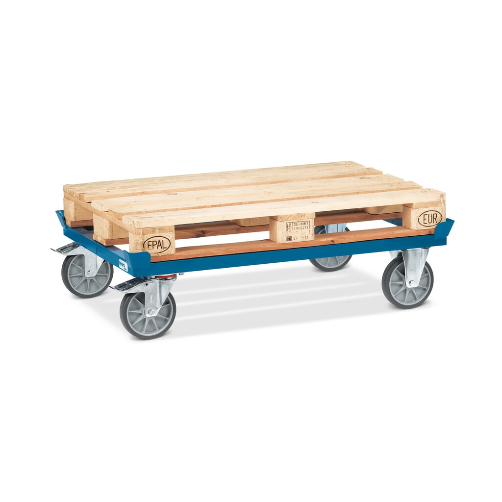 Produktabbildung Nr. 5: fetra® Fahrgestell mit Fangecken, TK 750 kg, für Paletten 1.200 x 800 mm, TPE-Bereifung