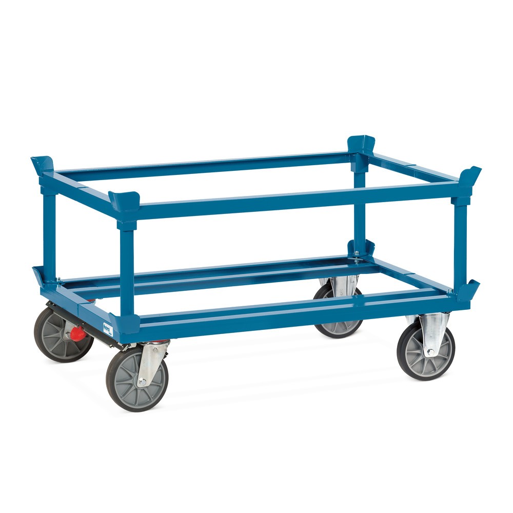 Produktabbildung Nr. 3: fetra® Fahrgestell mit Fangecken, TK 750 kg, für Paletten 1.200 x 800 mm, TPE-Bereifung, mit Zentralbremse
