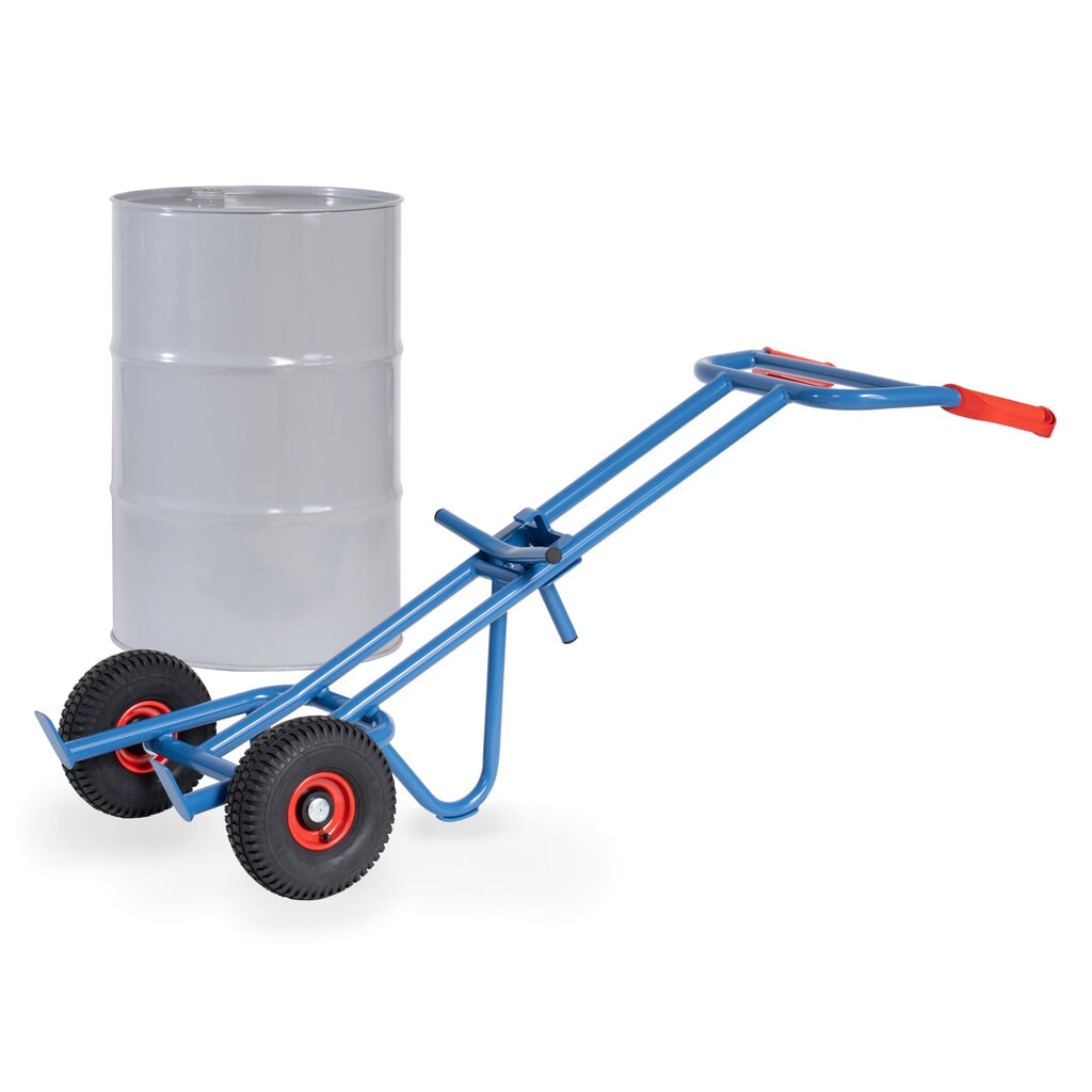 fetra® Fasskarre, Tragkraft 300 kg, ohne Stützrad, Luft-Bereifung Produktabbildung: fetra® Fasskarre, Tragkraft 300 kg, ohne Stützrad, Luft-Bereifung