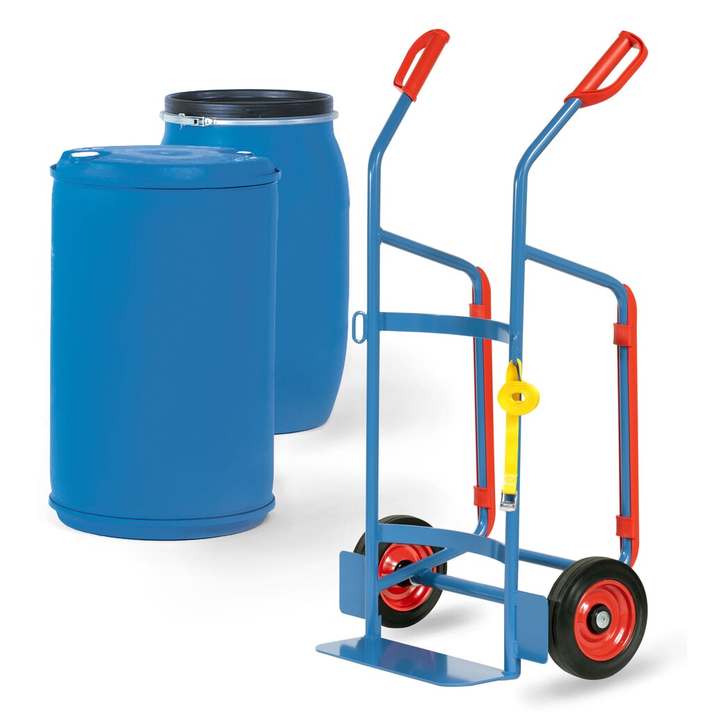 fetra® Fasstransporter, Tragkraft 250 kg, Vollgummi-Bereifung Produktabbildung: fetra® Fasstransporter, Tragkraft 250 kg, Vollgummi-Bereifung