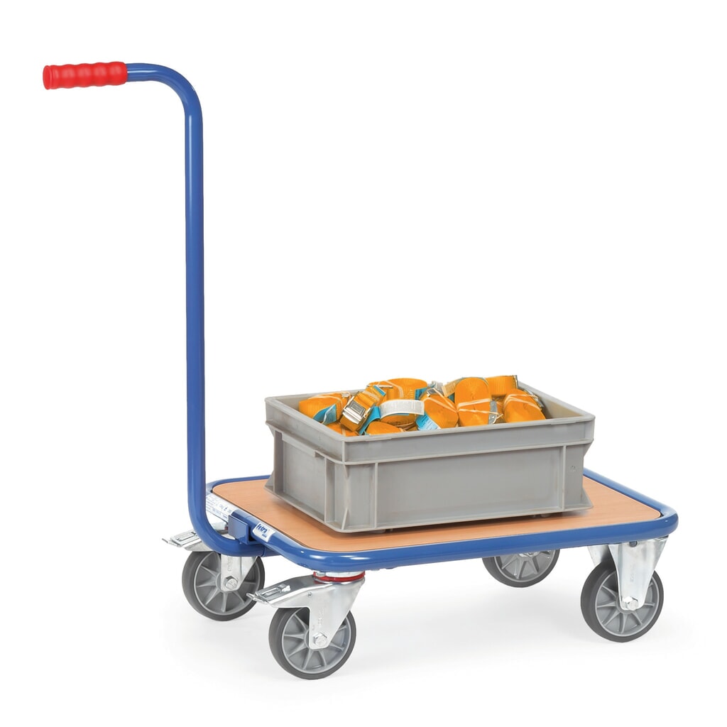Produktabbildung Nr. 3: fetra® Griffroller, Holzplattform, 4 Räder, TK 250 kg