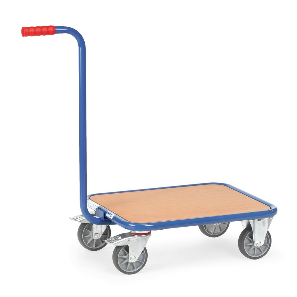 Produktabbildung: fetra® Griffroller, Holzplattform, 4 Räder, TK 250 kg