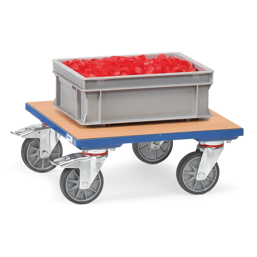 Produktabbildung Nr. 2: fetra® Kistenroller mit Holzplattform, TK 400 kg, Ladefläche BxT 500 x 500 mm
